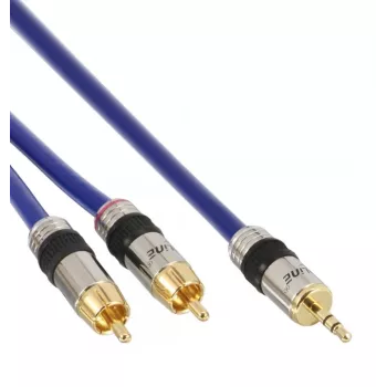 InLine Audio kabel Premium 2x RCA męski / 3,5 mm męski pozłacany 10 m