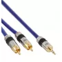 InLine Audio kabel Premium 2x RCA męski / 3,5 mm męski pozłacany 10 m