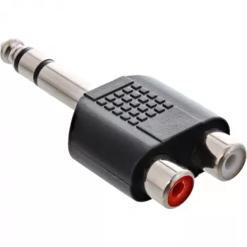 Audio Adapter 6.3mm Stereo male / 2x RCA female InLine 99323