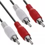 Kabel audio InLine, 2x RCA M/M 2m, Męski, 2 x RCA, Męski, 2 m, Czarny