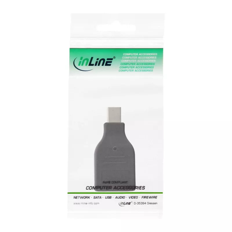 Konwerter InLine DisplayPort, mini DisplayPort męski / HDMI żeński, FullHD/60Hz