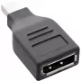 Adapter InLine DisplayPort, mini DisplayPort męski / DisplayPort żeński, 4K/60Hz