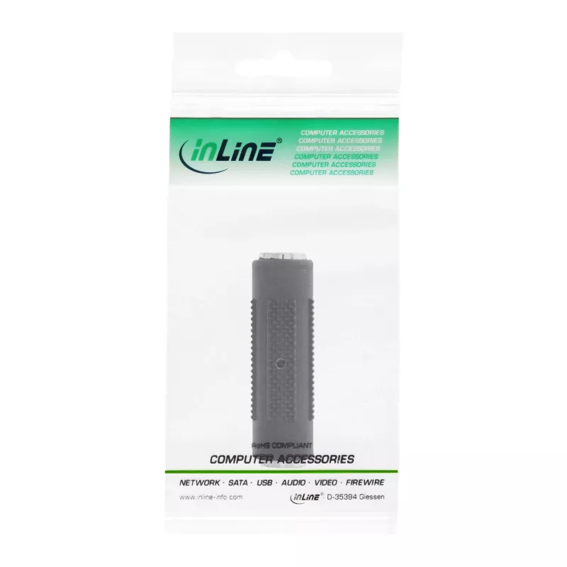 Adapter audio InLine 3,5 mm żeński/żeński stereo 99306