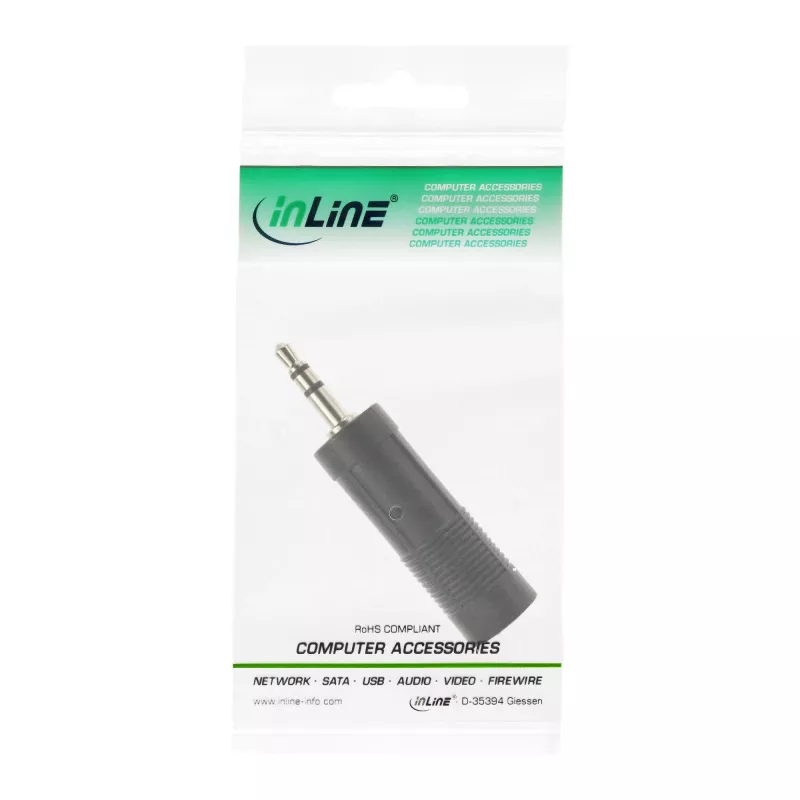 InLine Adapter Audio 3,5 mm męski / 6,3 mm żeński stereo