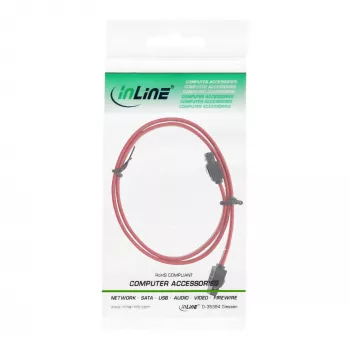 Kabel InLine SATA do łączy 150 / 300 / 600 S-ATA z zatrzaskami 0,5 m