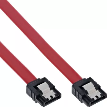 Kabel SATA InLine do łączy 150 / 300 / 600 S-ATA z zatrzaskami 0,3 m