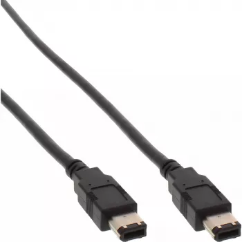 Kabel FireWire 400 InLine 34010 10m Męski/Męski Czarny