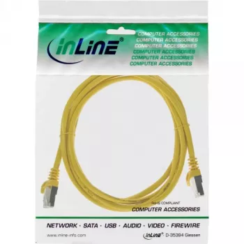 InLine Patch kabel SF/UTP Cat.5e żółty 0,25 m