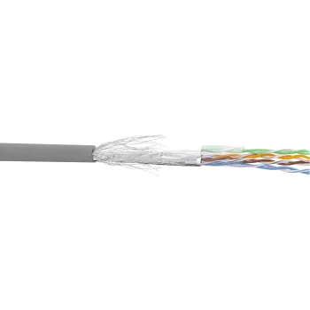 InLine Patch kabel SF/UTP Cat.5e AWG26 CCA PVC szary 500m