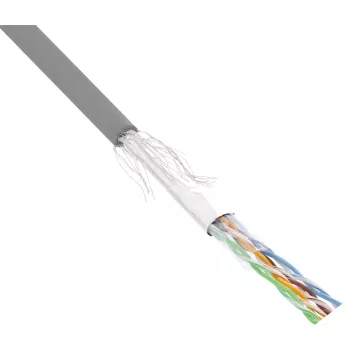 InLine Patch kabel SF/UTP Cat.5e AWG26 CCA PVC szary 500m