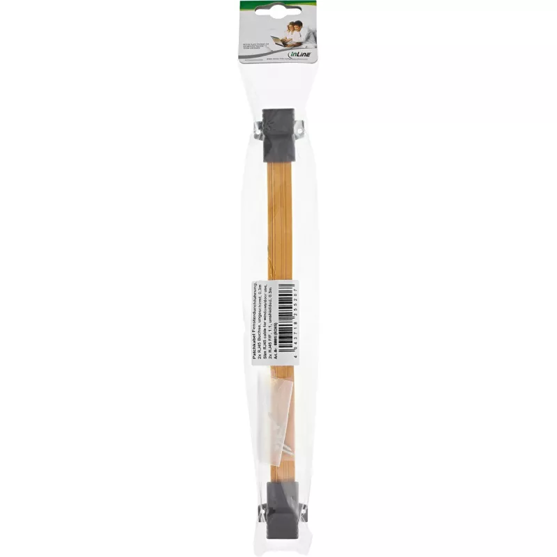 InLine cienki kabel RJ45 do okien/drzwi, 2x RJ45 F/F, 1:1, nieekranowany, 0,3m