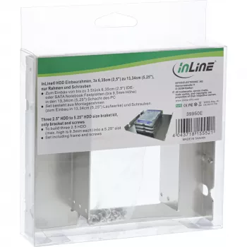 InLine Bracket Kit 3x 2.5 inch HDD na 5.25 inch rozmiar HDD, uchwyty i śruby