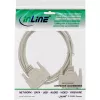 Kabel szeregowy InLine formowany DB25 męski/męski prosty szary 2m
