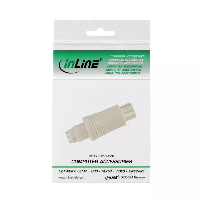 Adapter klawiatury InLine 5-pin DIN męski/PS/2 żeński 33949