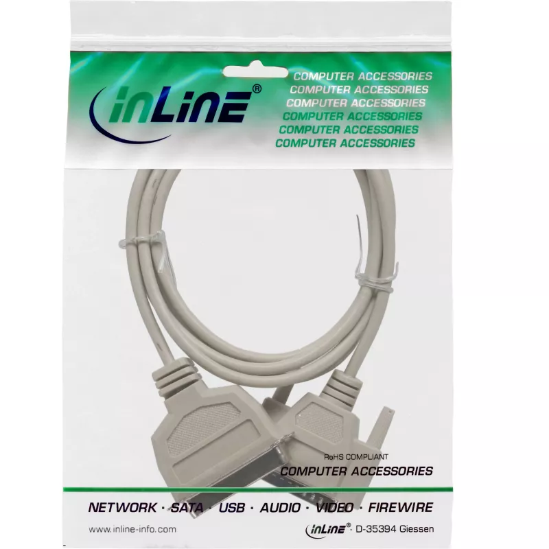 Kabel drukarkowy InLine dwukierunkowy 25-pin D-Sub na 36-pin Centronics 2m