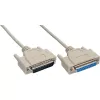 Kabel szeregowy InLine formowany DB25 męski / żeński bezpośredni szary 5m
