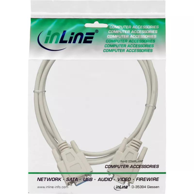 InLine kabel szeregowy DB9 żeński / żeński bezpośredni 5m