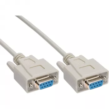 Kabel szeregowy InLine DB9 żeński / żeński prosty 3m