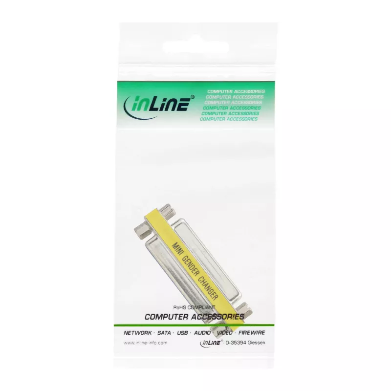 InLine Mini Gender Changer 25 Pin Sub-D żeński / żeński