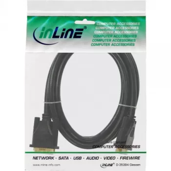 Kabel InLine DVI-D, Premium, 24+1 M/M, Dual Link, pozłacany, 3m