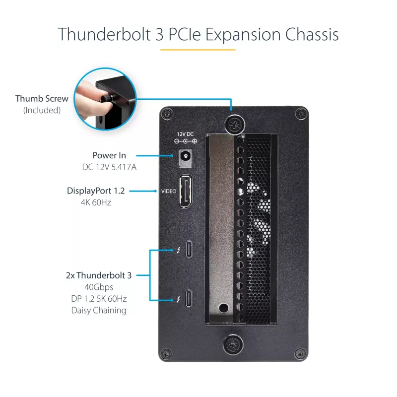 StarTech.com Jednoslotowa obudowa rozszerzeń PCIe Thunderbolt 3