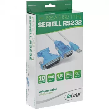 adapter kablowya InLine USB na szeregowy USB Type A męski / DB9 męski 1.8m