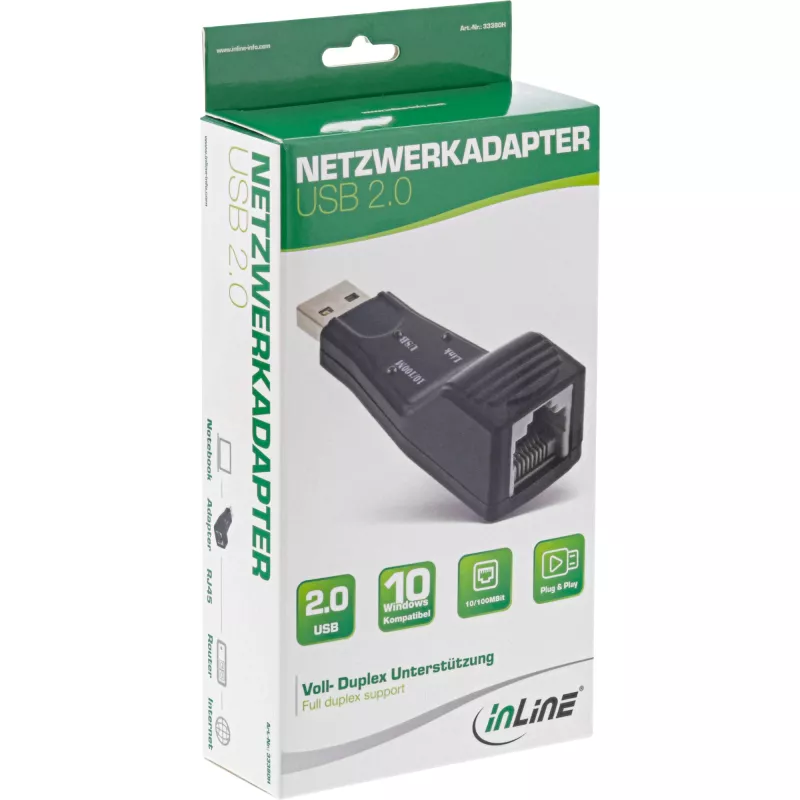Karta sieciowa USB 2.0 InLine 10 / 100 MBit