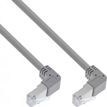 Kabel sieciowy InLine® S-76602U-1.75 kątowe złącze Kat.6 1,75m szary