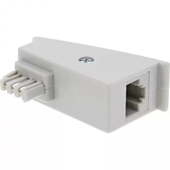 Adapter DSL InLine TAE-F, męski TAE-F / żeński RJ45, 8P2C do Fritzbox, szary