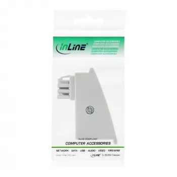 Adapter DSL InLine TAE-F, męski TAE-F / żeński RJ45, 8P2C do Fritzbox, szary