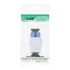 Światłowodowy adapter Keystone snap-in InLine SC–SC simplex SM z ceramiczną tuleją, płaski, biały