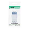 Adapter wtykowy InLine FO Keystone, biały, dupleks LC/LC, SM, tuleja ceramiczna, niebieski