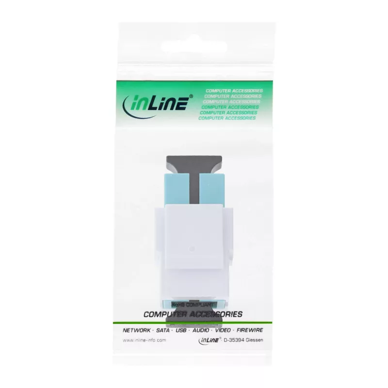 Światłowodowy adapter Keystone zatrzaskowy InLine 89988F