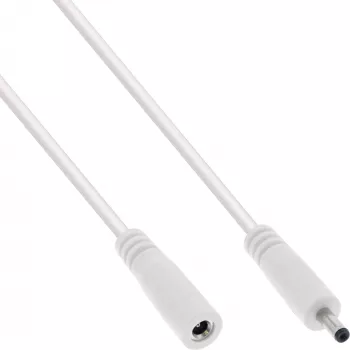 InLine przedłużacz DC, DC męski/żeński 3,5x1,35mm, AWG 18, biały 2m