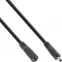 Przedłużacz DC InLine, wtyk/gniazdo DC 3,5x1,35 mm, AWG 18, czarny 0,5 m