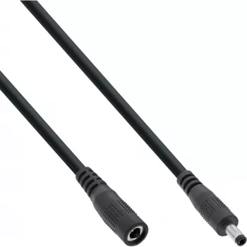 Przedłużacz DC InLine, wtyk/gniazdo DC 4.0x1.7 mm, AWG 18, czarny 2 m