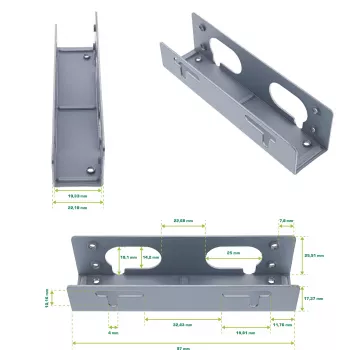InLine Wsporniki montażowe dla dysków HDD 3,5 cala 59959