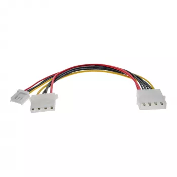 InLine Wewnętrzny kabel zasilający Y 1x 5,25 cala Molex / 1x 5,25 cala Molex + 1x 3,5 cala FDD