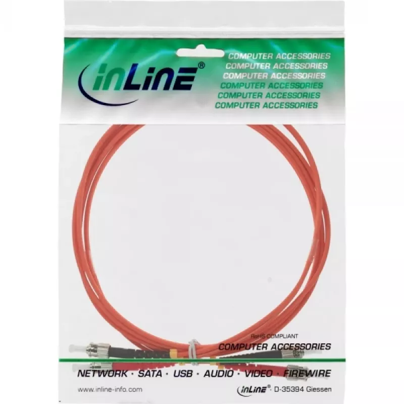 InLine Światłowodowy kabel duplex ST/ST 50/125µm OM2 3m