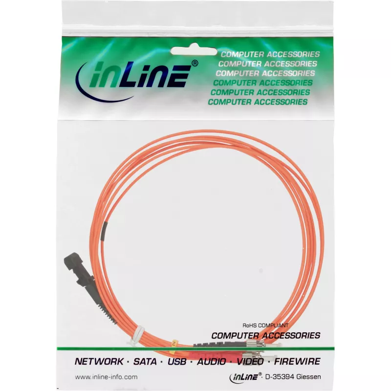 InLine Fiber Optical Duplex kabel MTRJ/ST 50/125µm OM2 2m