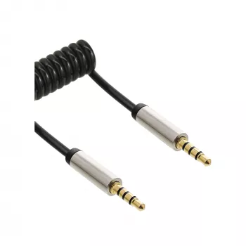 InLine cienki Audio Spiral kabel 3.5mm wtyk / wtyk 4-pin Stereo 0.5m