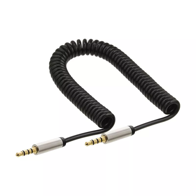 InLine cienki Audio Spiral kabel 3.5mm męski / męski 4-pin Stereo 2m