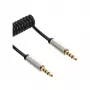 InLine cienki Audio Spiral kabel 3.5mm męski / męski 4-pin Stereo 1m