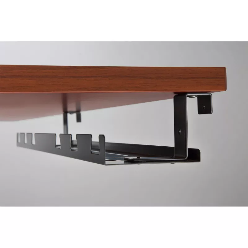 Półka na kable do montażu podblatowego InLine 131×590×74 mm, czarna