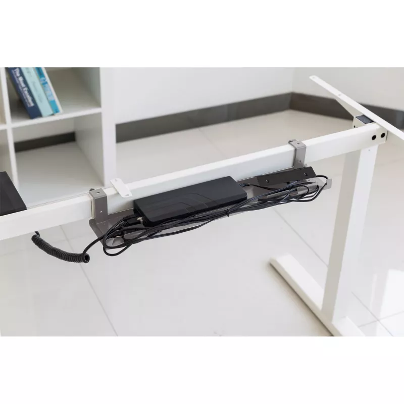 Półka prowadząca kable do montażu pod biurkiem InLine 131×590×74 mm szara
