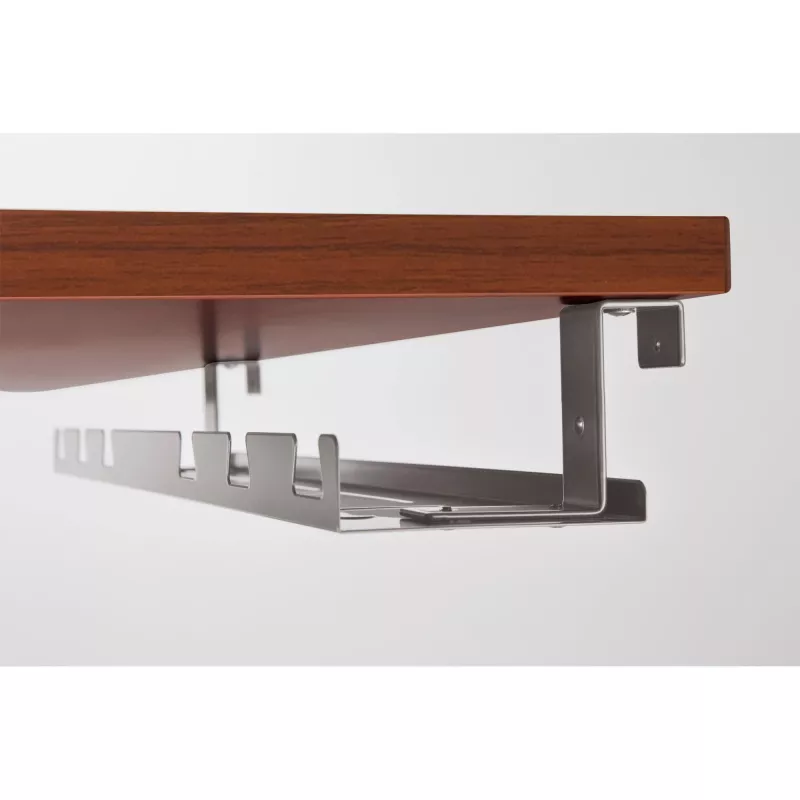 Półka prowadząca kable do montażu pod biurkiem InLine 131×590×74 mm szara