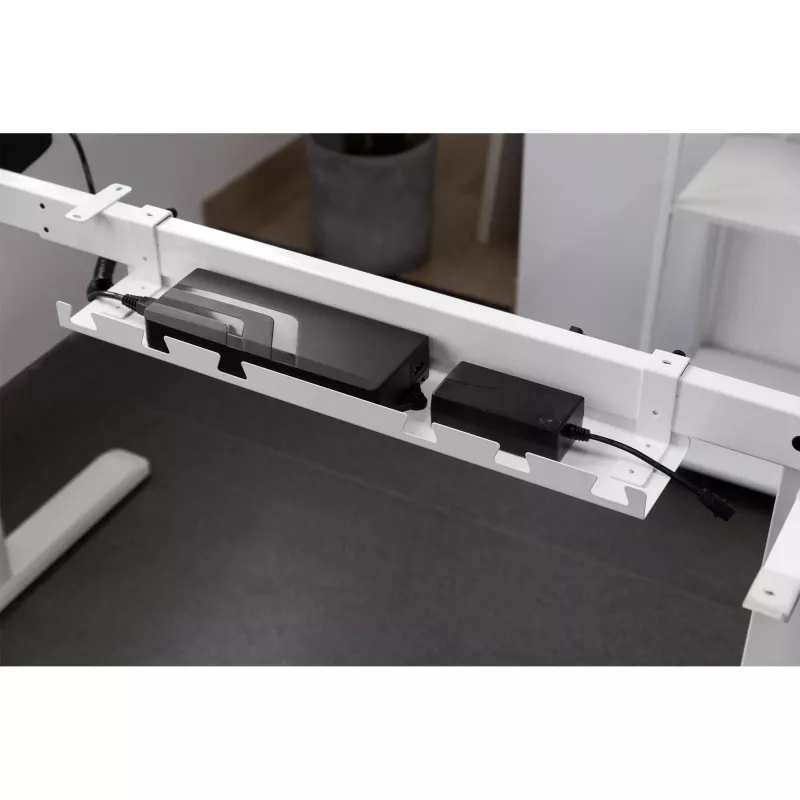 Prowadnica/półka na kable do montażu pod blatem InLine 131×590×74 mm, biała