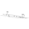 Prowadnica/półka na kable do montażu pod blatem InLine 131×590×74 mm, biała