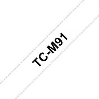 Taśma do etykieciarki Brother TCM91 9 mm czarna na przezroczystej
