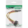 InLine SATA Power Y-Cable SATA female / 2x SATA Plug with latches 0.30m